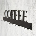 Load image into Gallery viewer, &quot;COFFEE&quot; Wall Mounted Mug Rack

