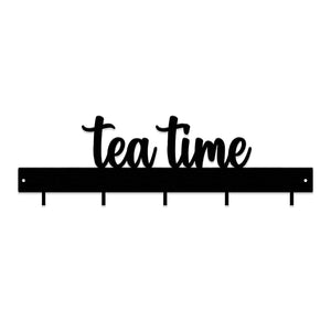 "tea time" Wall Mounted Mug Rack